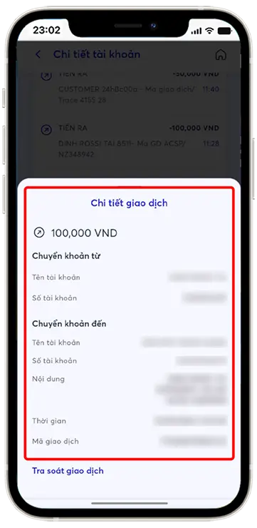 Bước 5: Hoá đơn chi tiết.